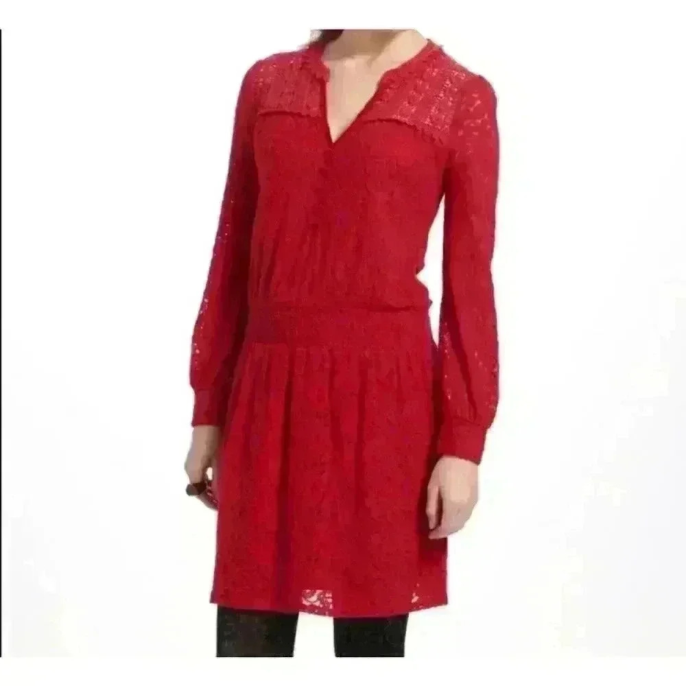 Leifnotes Anthropologie Lace Long Sleeve Dress